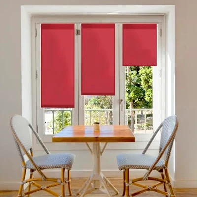 Afbeelding van Blindecor Rolgordijn doorschijnend Aure zonder gereedschap bordeauxrood 87 x 180 cm (breedte hoogte)