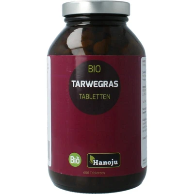 Afbeelding van Hanoju Bio Tarwegras glas flacon 500 Tabletten Voedingssupplementen Superfood