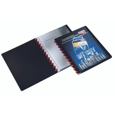 Afbeelding van Durable 242701 Duralook Easy Plus beschermmap documenten met afneembare hoezen 20 zakken/40 weergaven aanpasbare omslag, zwart