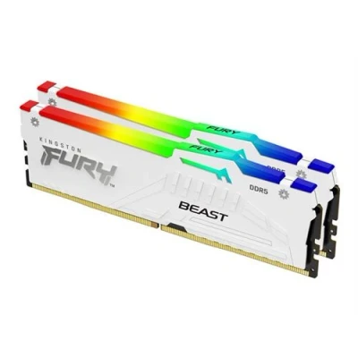Afbeelding van Kingston CL30 FURY Beast RGB XMP Werkgeheugenset voor PC DDR5 64 GB 2 x 32 Non ECC 288 pins DIMM KF560C30BWAK2