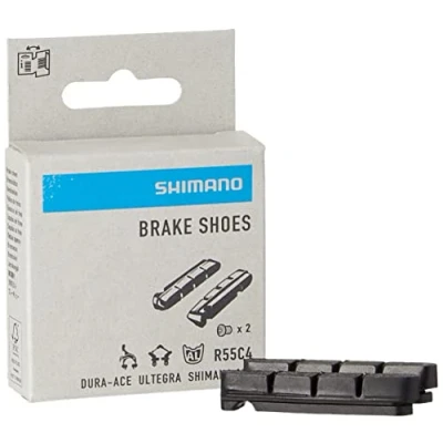 Afbeelding van Shimano R55c4 Remblokrubbers V brake/cantilever 2 Stuks Zwart