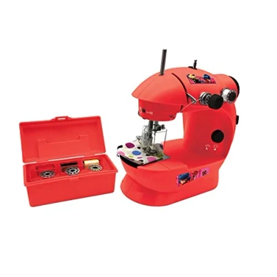 Afbeelding van Lexibook, Miraculous Ladybug Kat Zwart, Naaimachine met meetlint, draad en pedaal, imitatiespeelgoed voor meisjes, modesiersspel, rood, SW100MI