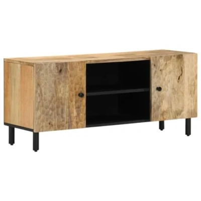 Image de vidaXL Meuble TV 105x33x46 cm Bois massif de manguier356891
