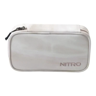 Afbeelding van Nitro XL etui met geodriehoek en tijdschema, pennenetui, etui, Beige, XL, Pennenetui