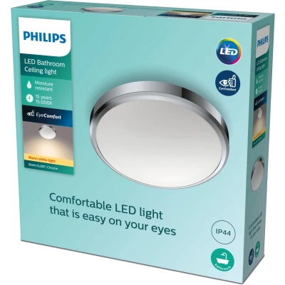 Afbeelding van Philips Doris badkamerplafonnière chroom groot 17 W
