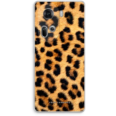 Afbeelding van Case Company® hoesje geschikt voor Oppo Reno 11 Luipaard Soft Cover Telefoonhoesje Bescherming aan alle Kanten en Schermrand