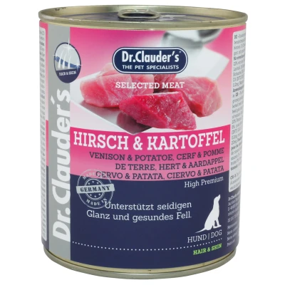 Afbeelding van Dr.Clauder&#039;s Selected Meat Hert&amp;Aardappel Hondenvoer 800 g