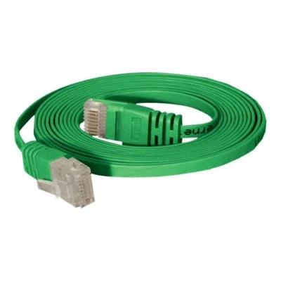 Afbeelding van Tecline Hoogwaardige patchkabel, plat, U/UTP, onafgeschermd, Cat 6, groen, 2,0 m Superplatte patchkabel (U/UTP, CAT6, 2 m), Netwerkkabel