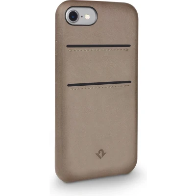Afbeelding van Twelve south, Ontspannen leren hoesje Geschikt voor Apple iPhone 7/8, Taupe