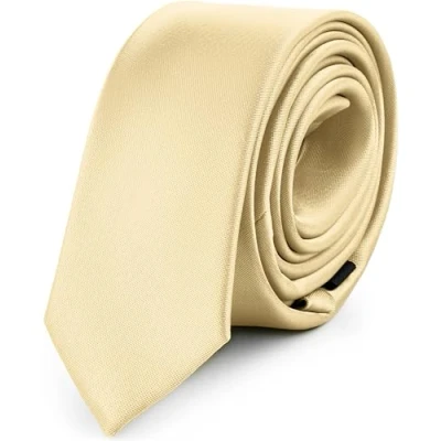 Afbeelding van Ladeheid Smal Stropdas Stropdassen voor heren Lengte: 150 cm, Breedte: 5 cm Ecru LA SR SP