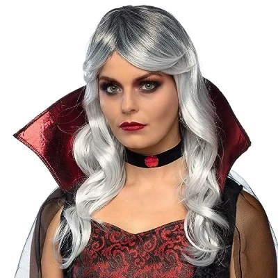 Afbeelding van Boland Pruik Vampiresse Golvend Lang Vrouwen Vampier Halloween en Horror Gothic