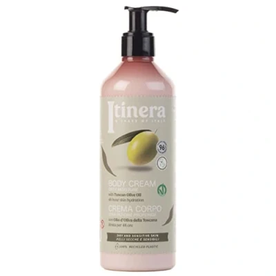 Afbeelding van ITINERA Vochtinbrengende bodylotion voor de droge en gevoelige huid met Toscaanse olijfolie, 96% natuurlijke ingrediënten 370 ml