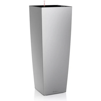 Afbeelding van Lechuza Cubico Alto premium 40 Zilver metallic