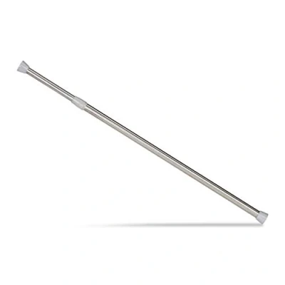 Afbeelding van Relaxdays klemstang uitschuifbaar telescopische douchegordijnstang zonder boren zilver 66 110 cm