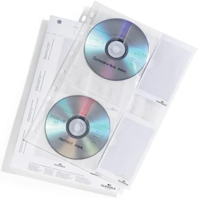 Afbeelding van Durable 522219 archiefhoezen voor 4 cd&#039;s/dvd&#039;s, 5 stuks