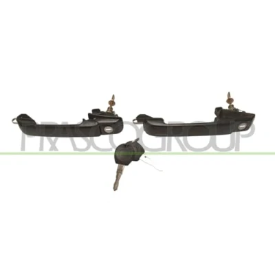 Afbeelding van PRASCO VG0328031 Deurgrepen Buiten, Links voor, Rechts voor Met slot, sleutel Zwart VOLKSWAGEN: GOLF 3, Vento