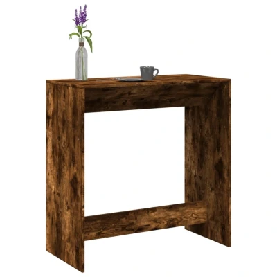Afbeelding van Bartafel 102x50x103,5 cm bewerkt hout gerookt eikenkleur