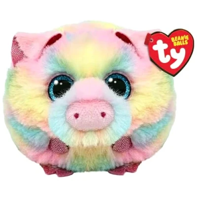 Image de Animal en peluche Ty Puffies Pigasso le cochon 9 cm