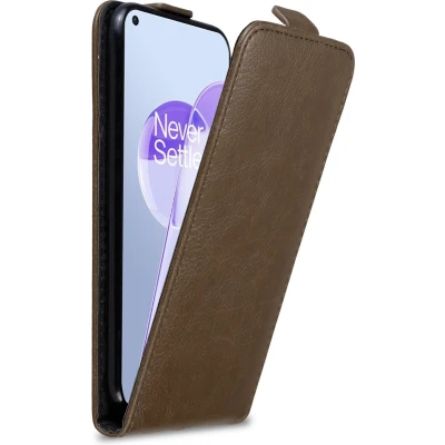 Afbeelding van Cadorabo Hoesje geschikt voor OnePlus 9RT 5G in KOFFIE BRUIN Beschermhoes flip design Case Cover met magnetische sluiting