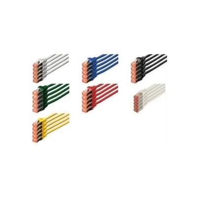 Image de DIGITUS Professional Cordon de raccordement RJ 45 (M) pour 20 m SFTP CAT 6 démarré, sans halogène, moulé, crochet gris (pack 5)