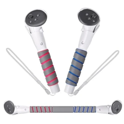 Afbeelding van Digicharge VR Controller Extensies voor Meta Quest 3, 3 in 1 Handvat Bevestiging Accessoires, Beat Saber Grips, Gorilla Tag Golfclub