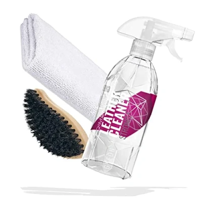 Afbeelding van detailmate GYEON Auto leerverzorgingsset: 500 ml sterke leerreiniger, leerborstel en 320 g/m² microvezeldoek 40 x cm