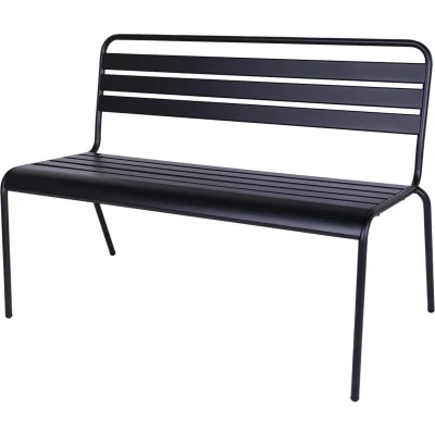 Afbeelding van MaximaVida metalen tuinbank Max 120 cm zwart