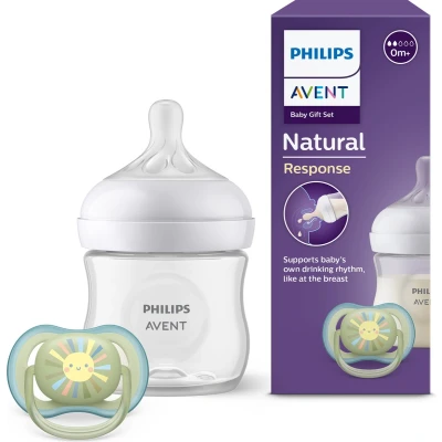 Afbeelding van Philips Avent Natural Response Cadeau set 125ml babyfles en Ultra Air speen 0 6 maanden SCD837/10