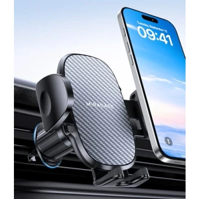 Afbeelding van Miracase 2024 Autotelefoonhouder [sterke metalen haak] ventilatieopening voor telefoon, 360 draaibaar en bediening met één hand, telefoons van 4,0 inch 7,0