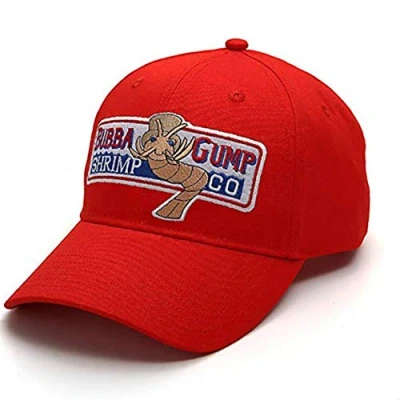 Afbeelding van Base Ball Verstelbare Cap Bubba Gump Krump Geborduurde Snapback Sporthoeden Zonnehoed (Zwart), Rood
