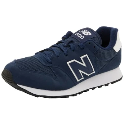 Afbeelding van New Balance 500 Unisex Sneakers laag, Maat: 38.5, Dark blue Imitatieleer/ textiel