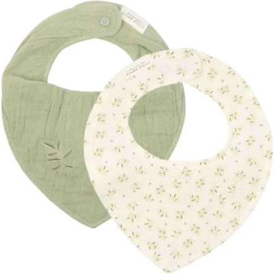 Afbeelding van Little Dutch Slabber Bandana Blueberry Leaves &amp; Sage 2St
