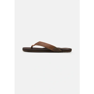 Afbeelding van Reef Newporttan Heren Slippers Cognac Maat 44