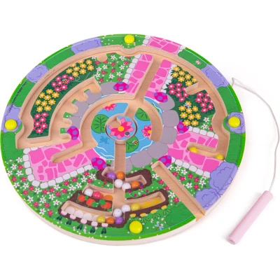 Afbeelding van Bigjigs Magnetische Doolhof Spel Bloementuin