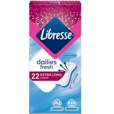 Afbeelding van Libresse Inlegkruisjes Extra Long 22 stuks