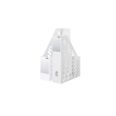 Afbeelding van HAN Klassieke tijdschriftenstandaard in modern design, functioneel, hoogwaardig en chic, tot DIN A4 / C4, wit, 1600 12