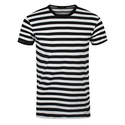 Afbeelding van Zwart wit gestreept T shirt, Wit.