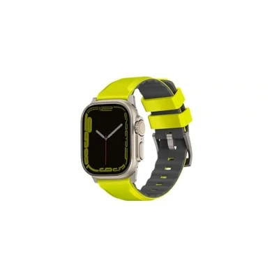 Afbeelding van Uniq Linus AiroSoft™ Siliconen bandje voor de Apple Watch 1 / 2 3 4 5 6 7 8 9 SE Ultra (2) 42 44 45 49 mm Lime Green