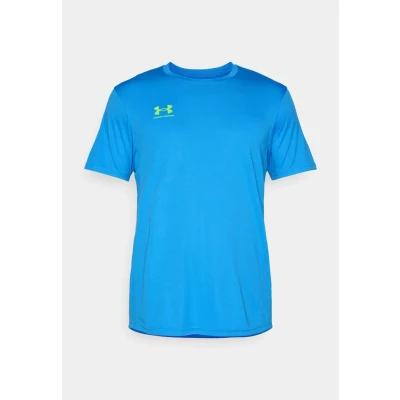 Afbeelding van Under Armour Challenger Tshirt basic, Heren, Maat: XL, Blue atlantis/high vis yellow