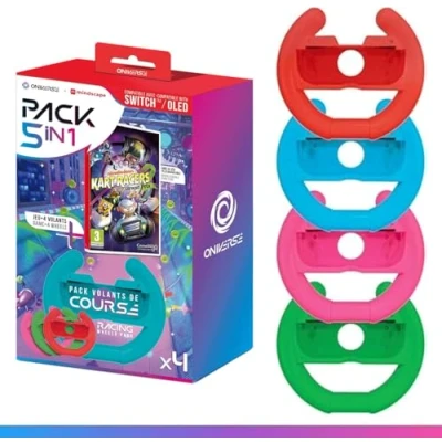 Afbeelding van ONIVERSE Racesturen pakket + Nickelodeon Kart Racers 2 Nintendo Switch (Code in the Box)