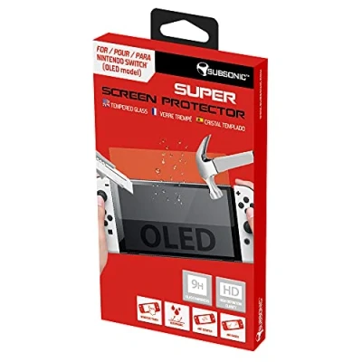 Afbeelding van Subsonic SA5628, Schermbeschermer, Nintendo Switch OLED, Transparant, Gehard glas, Stootbestendig, Krasbestendig, Doorzichtige schermbeschermer