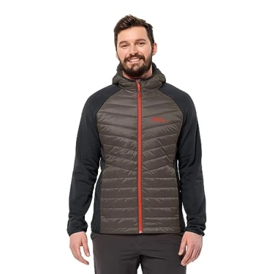 Afbeelding van Jack Wolfskin Routeburn PRO Hybrid M Winterjas, Heren, Maat: Medium, Cold coffee