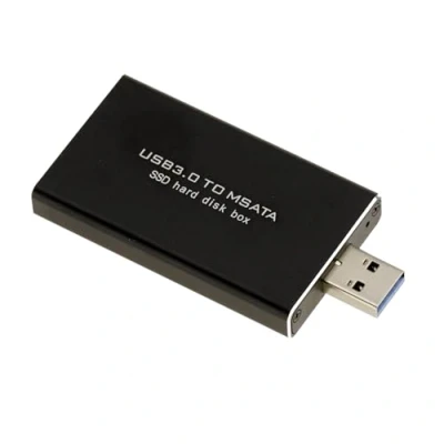 Afbeelding van KALEA INFORMATIQUE mSATA behuizing van aluminium naar USB3 in compact formaat voor 30 mm of 50 SSD&#039;s