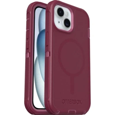 Afbeelding van Otterbox Defender Backcover Apple iPhone 13, 14, 15 Pink MagSafe compatible
