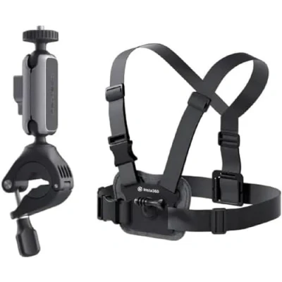 Afbeelding van Insta360 Bike Bundle Harnas en stuurklem fiets mount voor X3 X2 GO3 GoPro Hero DJI Action