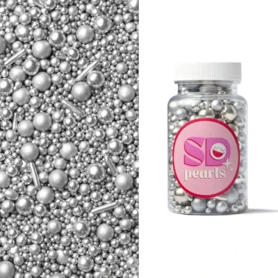 Image de SD Pearls Mélange de sucres et perles multicolores comestibles pour gâteaux, muffins cupcakes (mélange « acier », 100 g)