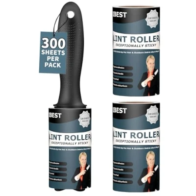 Afbeelding van 300 stuks pluisverwijderingsrollen en navulset, pluisborstel, pluisborstel voor kleding met reservekop, geschikt alle stoffen