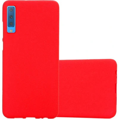 Afbeelding van Cadorabo Hoesje geschikt voor Samsung Galaxy A9 2018 in FROST ROOD Beschermhoes gemaakt van flexibel TPU silicone Case Cover