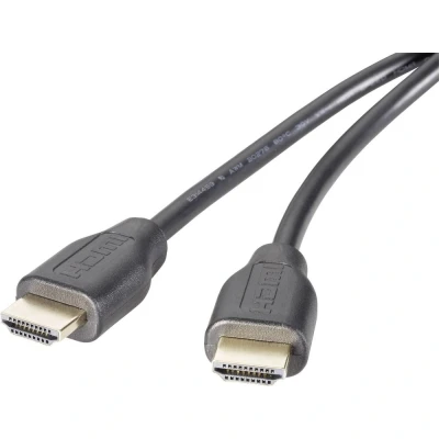 Afbeelding van SpeaKa Professional SP 9021120 HDMI kabel Aansluitkabel A stekker, stekker 1.00 m Zwart 4K UHD, Audio Return Channel (ARC), Vergulde