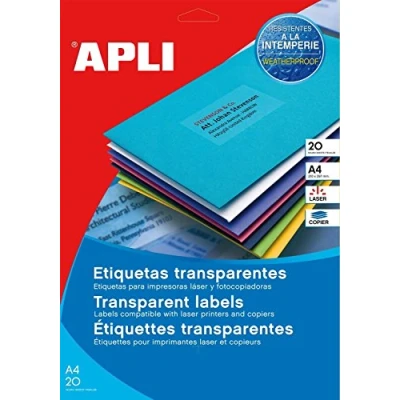 Afbeelding van agipa weerbestendige etiketten, 70 x 37 mm, transparant